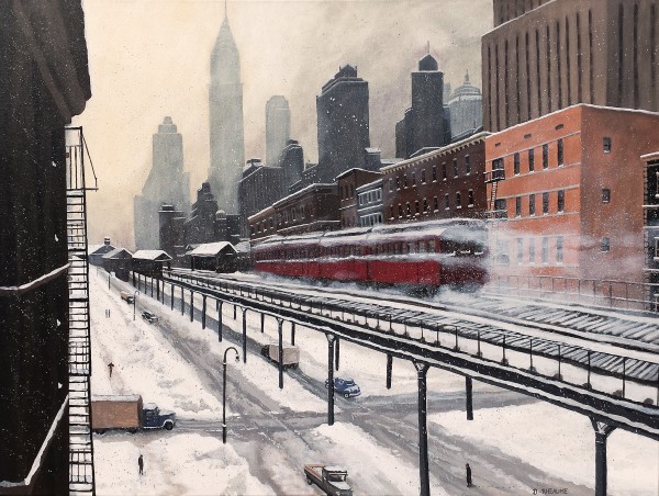 3rd Avenue El New York 1940s by Dave Rheaume